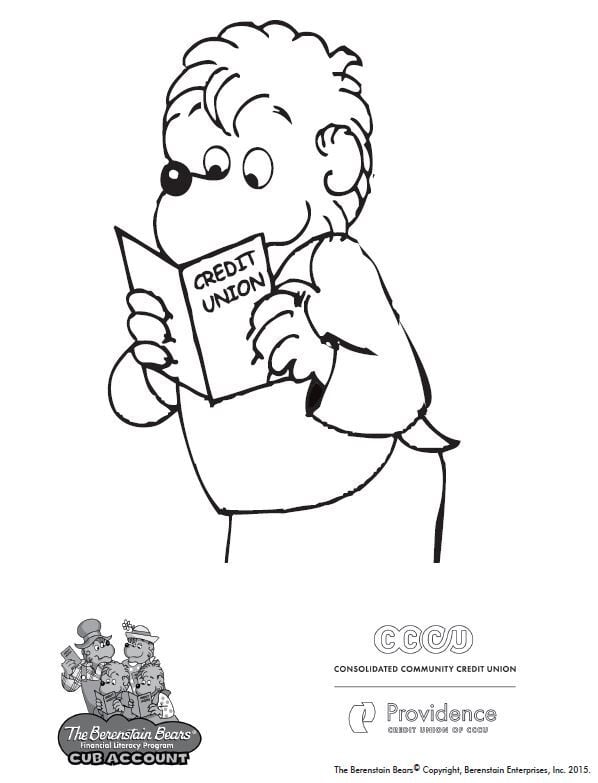 Berenstain Bears Coloring Sheet 1 - Brother Bear