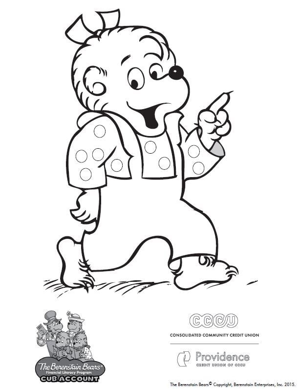 Berenstain Bears Coloring Sheet 6 - Sister Bear