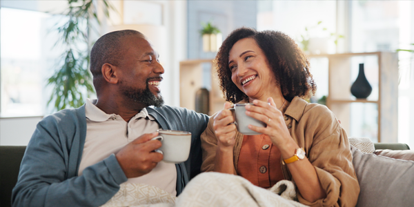 couple enjoying coffee