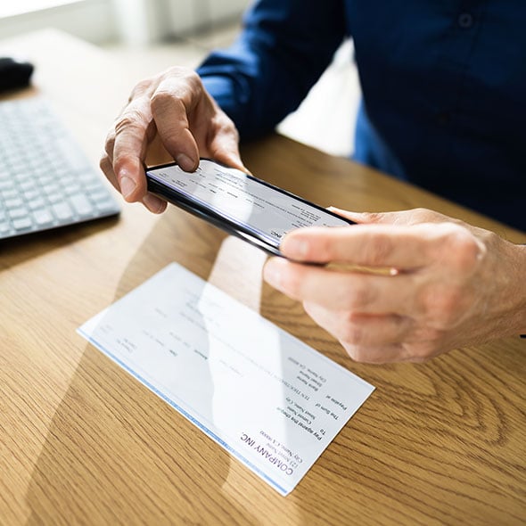 Mobile Check Deposit with phone.