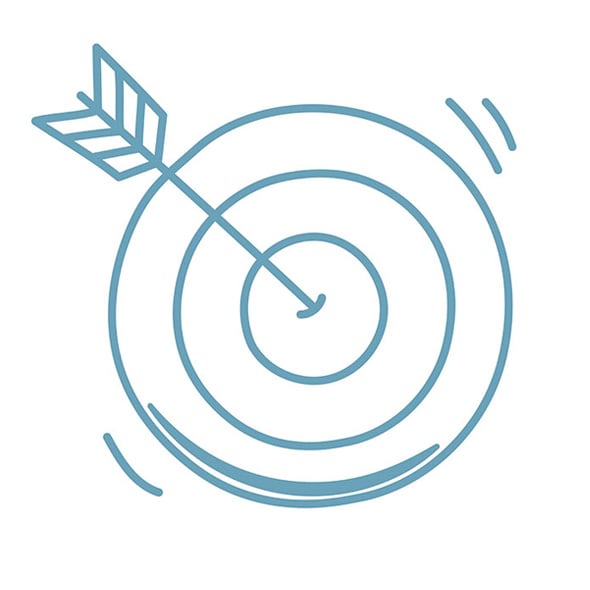 Target icon for staying on target with your financial health.