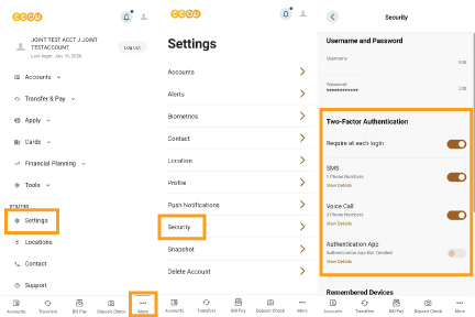 security mobile app setup
