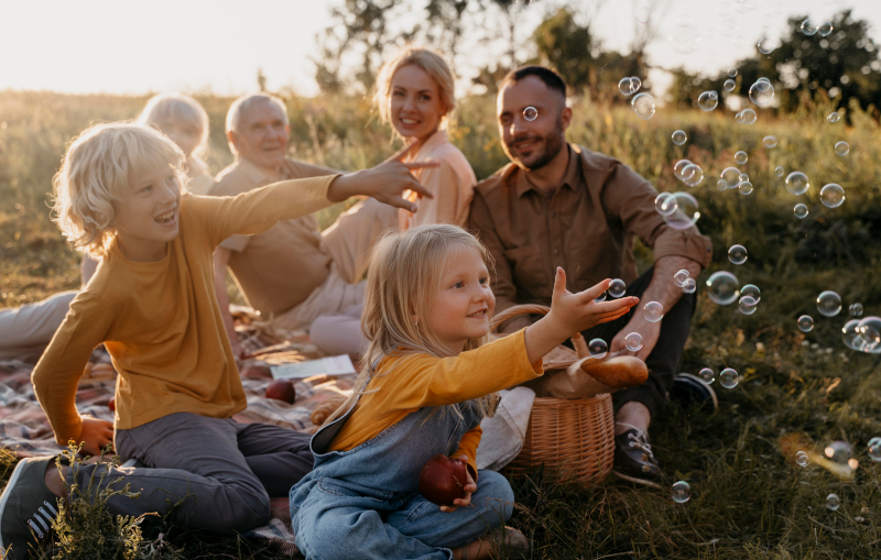 family having fun on a budget